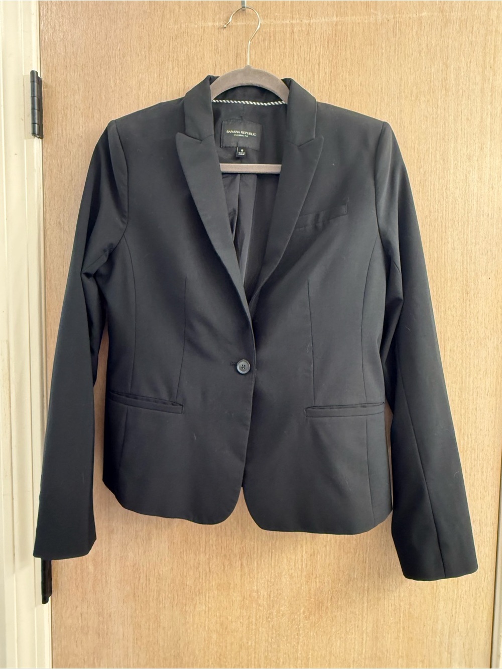 Two Piece Suit Banana Republic Women's Black Tailored Blazer and Trouser Pants